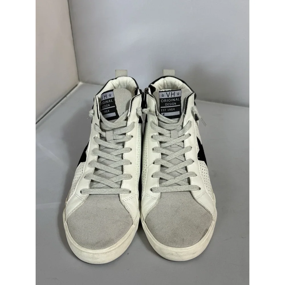 Vintage Havana Lester Women's Fashion Sneakers White Gold Grey Black Star Sz 11